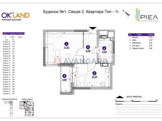 Без% Перепоступка 1 кімнатна 45м ЖК Окланд Севастопольська Киев