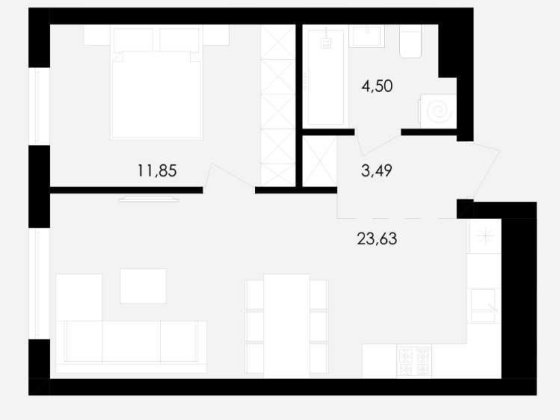 Довгострокова ОРЕНДА квартири 44м2 ЖК Avalon Holiday + комора 7м2 Сокільники