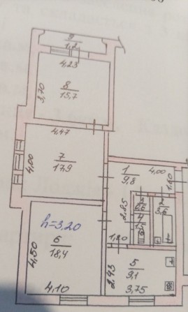 Продам 3- х комн.кв 78 кв.м общая пл. - фото 1