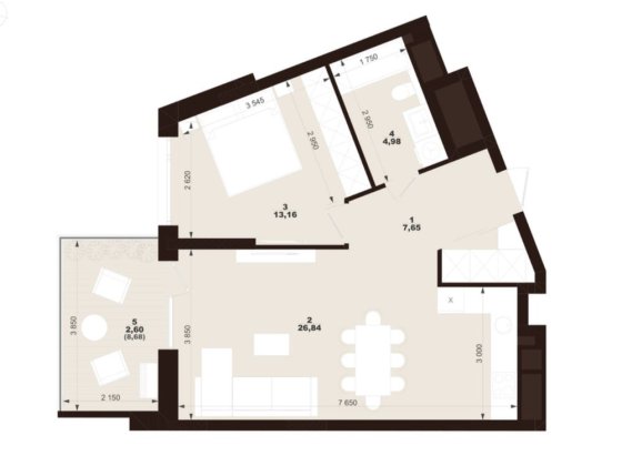 Продаж 1-кімнатної квартири 55.14м.кв.  в ЖК Marvel Hill Львов