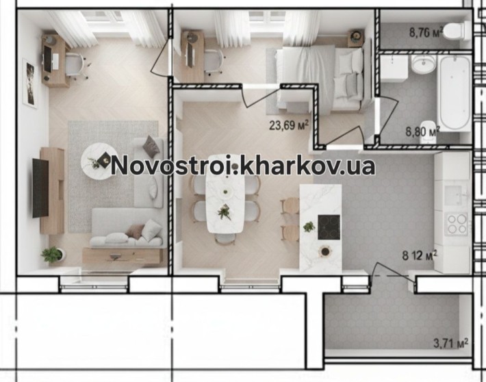 Квартира 2-комнатная в ЖК Птичка 56м2 по лучшей цене 24999$ Документы - фото 1