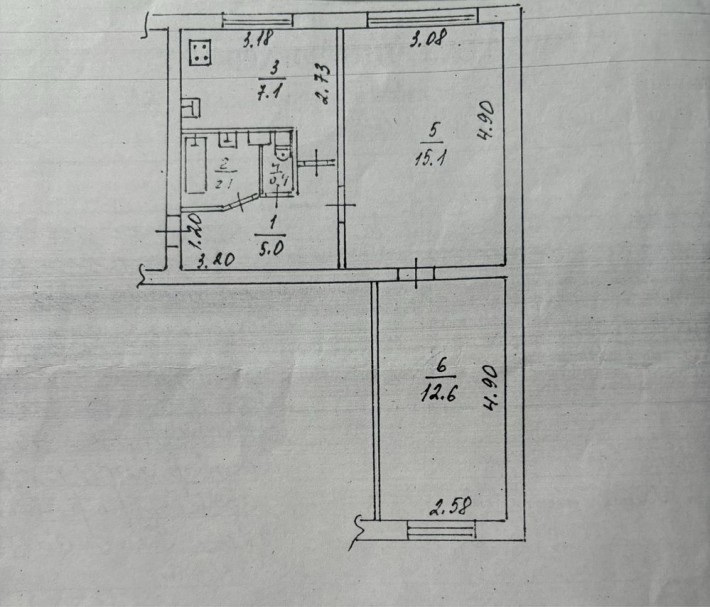 Продам 2х комнатную квартиру - фото 1