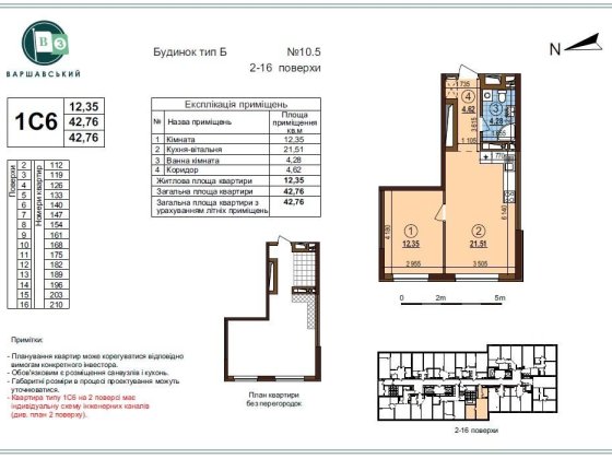 Продам 1-кімнатну квартиру без %в ЖК Варшавський 3. Будинок 10.5