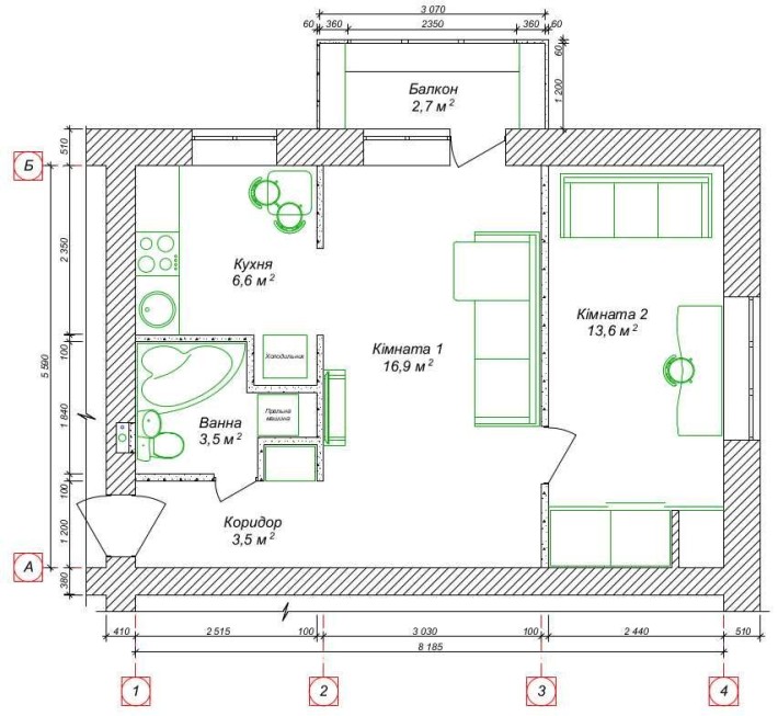 Продається двокімнатна квартира - фото 1