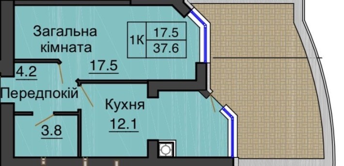 ‼️ Квартира з великою терасою 20м2, 1к в ЖК Софія Резиденс - фото 1