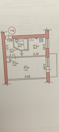 Срочно. 1-о кімнатна квартира.2й поверх.Цегляний будинок . - фото 1