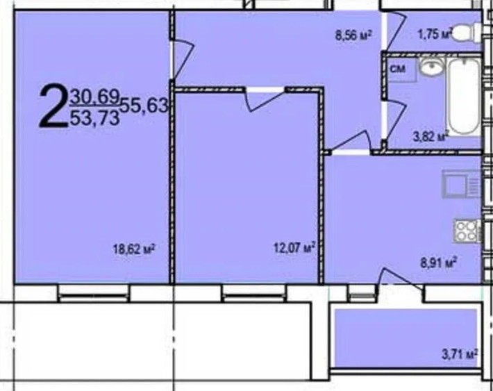 Продам 2 комнатную квартиру ЖК Птичка 56м2 ДОКУМЕНТЫ VW - фото 1