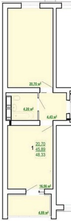 ЖК ПОБЕДЫ продам 1-комн квартиру 48,6м2 в Новострое MV - фото 1