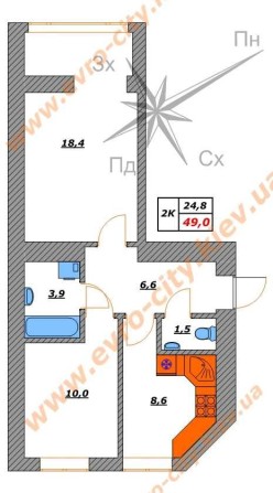 Продаж двокімнатної квартири в ЖК Резеденс 50 кв.м Сковороди 16 - фото 1