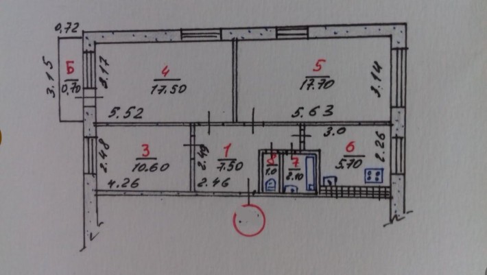 Продается 3-к квартира в центре (р-н 3-й Слободской - фото 1