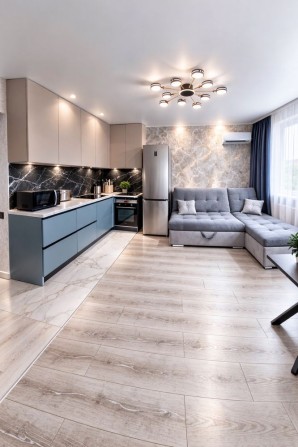 Большая евротрёшка рядом с метро Киевская — 2 спальни + кухня-студия - фото 1