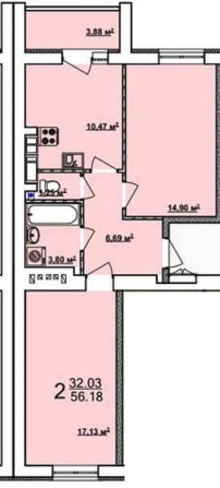 ПРОДАМ 2-комн квартиру 57м2 в Новострое ЖК МИРА 3 MV - фото 1