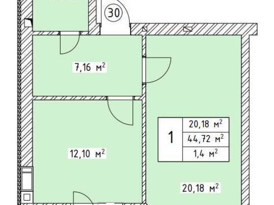 Однокімнатна квартира з частковим ремонтом / Львівський Маєток Софиевская Борщаговка
