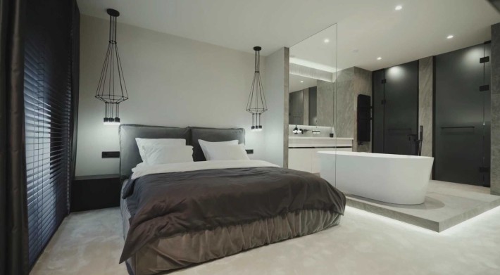 В. Тютюнника, 28-А. ЖК "Cardinal" Спальня з джакузі і гардеробом - фото 1