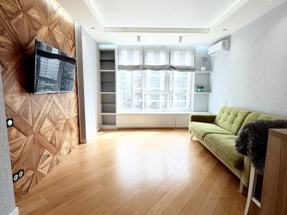 БЕЗ КОМІСІЇ! 1к 44м² кухня-студія + спальня | ЖК Варшавський | можна з тваринами | 10 поверх Киев