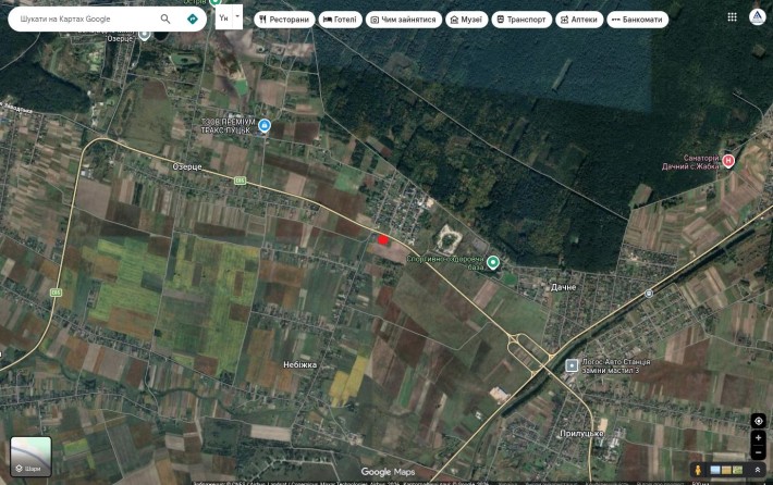 Продам фасадну земельну ділянку у с. Озерце, загальною площею 0,4435 га - фото 1