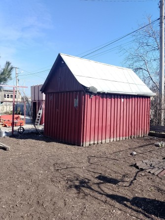 Железный гараж домик - фото 1