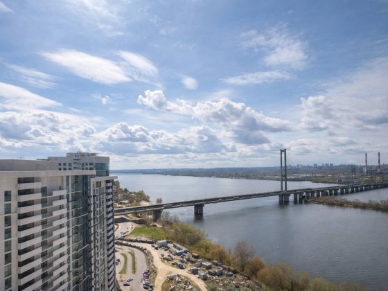 3к квартира з ВИДОМ НА ДНІПРО метро 3 хвилини пішки ЖК Зарічний Київ
