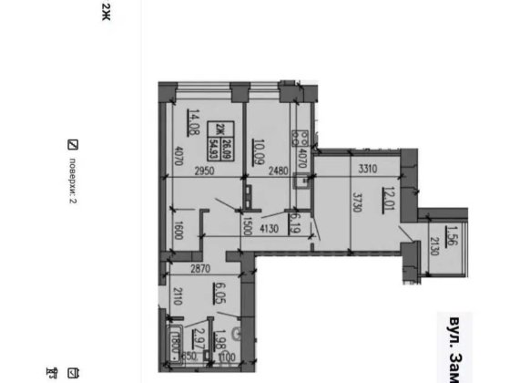 2кімнатна квартира (Довгостроково) 2пов. 55м Золотоноша
