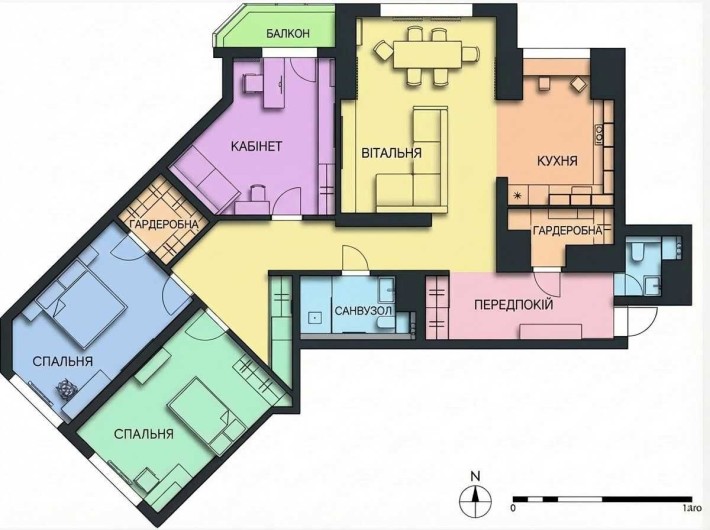 3-кімнатна квартира, з двома паркомісцями у підземному паркінгу в ЖК Корона по вулиці Княжий Затон 2 - фото 1