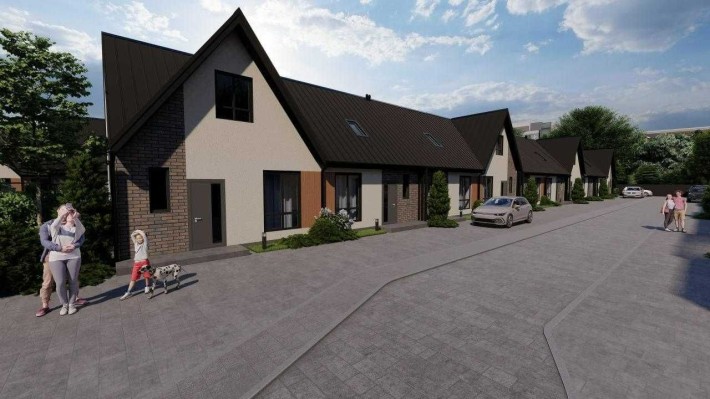 Новий проект одноповерховий таунхаусів в Гостомелі! Центральна частина - фото 1