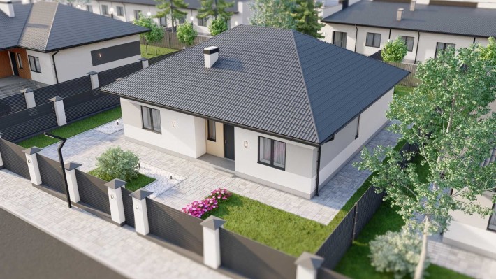 Одноповерховий будинок 120м² з МІСЬКИМИ комунікаціями! 6 соток. - фото 1