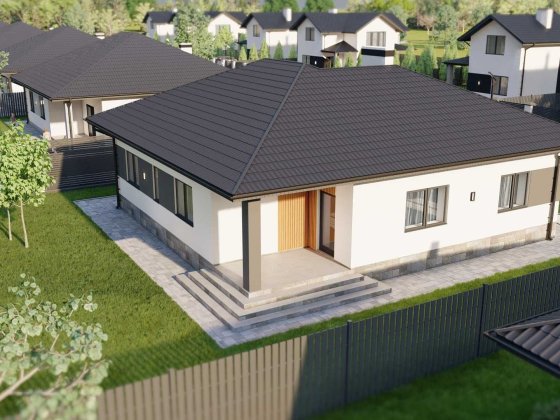 Одноповерховий будинок 105м² з МІСЬКИМИ комунікаціями! 6 соток Якушинці