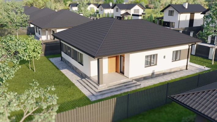 Одноповерховий будинок 105м² з МІСЬКИМИ комунікаціями! 6 соток - фото 1
