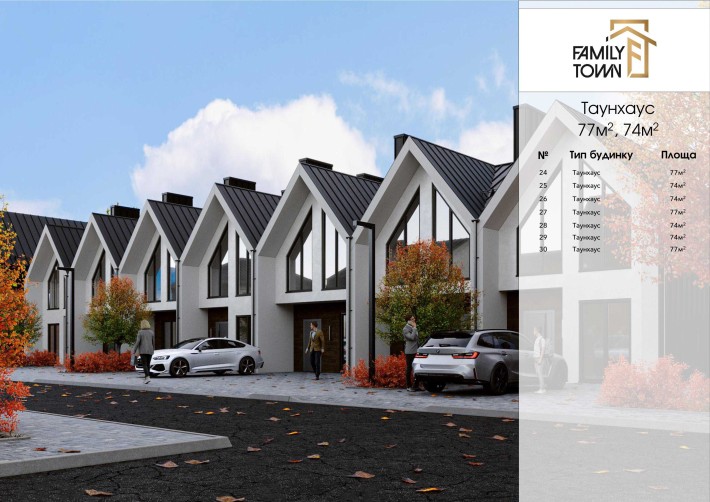 Таунхаус у Струмівці  на 74 м2 - фото 1