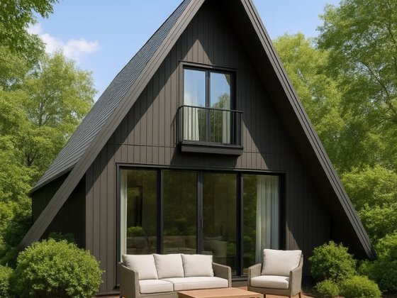 Будинок А-фрейм біля річки (перша лінія) Зарічани