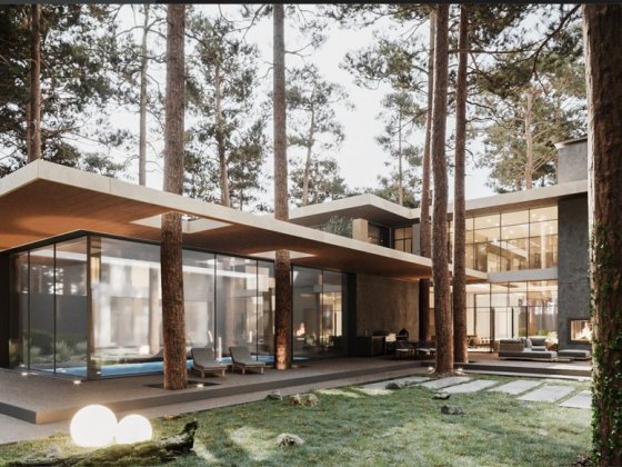 Козин , Сосновий Бір, резиденція в стилі Hi-Tech Козин