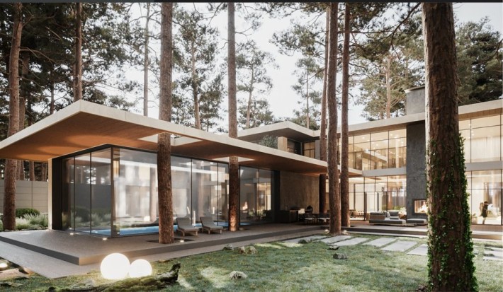 Козин , Сосновий Бір, резиденція в стилі Hi-Tech - фото 1