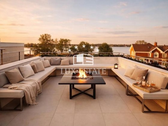 Дом у воды с бассейном и панорамой Днепра |Остров Водников |автономный Козин