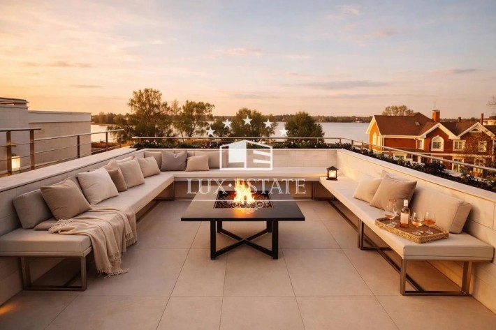 Дом у воды с бассейном и панорамой Днепра |Остров Водников |автономный - фото 1