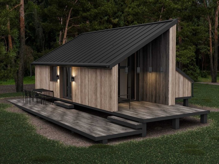 Будинок модульний 38м² на ділянці 5,5 соток с. Ходосівка - фото 1