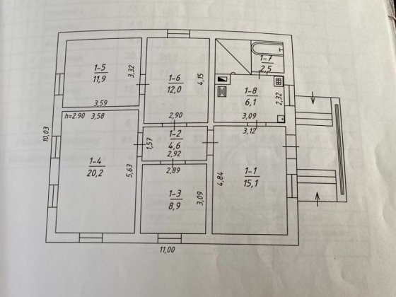 Продаж будинку в с. Гнідин. 82 кв.м. 16 соток. Гнідин