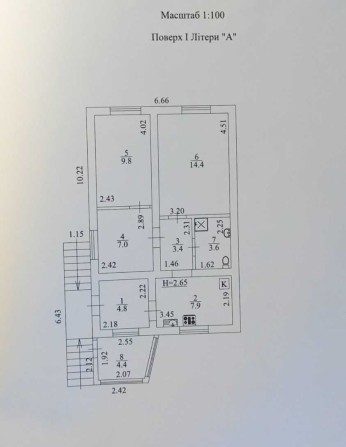 Двоповерховий будинок площею 94,5 м², с. Круглик по вул. Квіткова! - фото 1