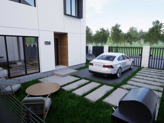 Продаж будинку в таунхаусіз власним заїздом 90м2, 3км Київ, єОселя Погреби