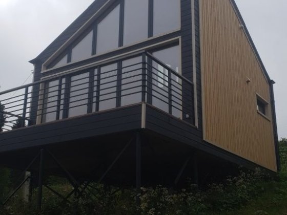 Каркасний Будинок для здачі в оренду у Славську за проектом Куб. 

Дох Славське