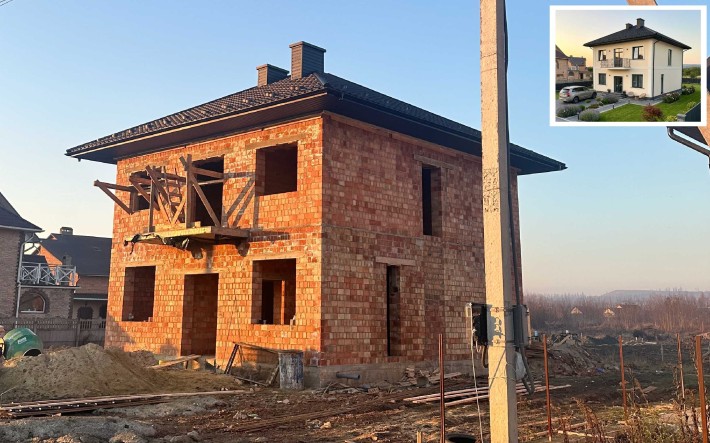 Будинок 187 м² з повноцінним 2-м поверхом на 9 сотках — під завершення - фото 1