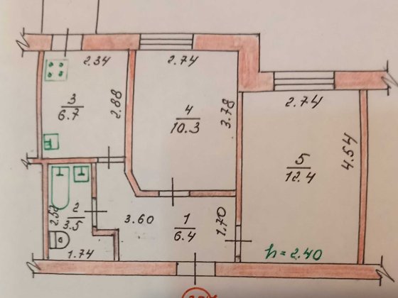 Продаж 2х кімнатної квартири Глухов