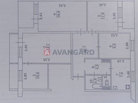 Продаж 5 кімнатної квартир Каменское