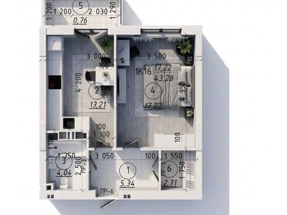 Продаж 1-кімнатної квартири 43м2 в центрі м.Вишгород, ЖК “Борисо-Глібський 2” Вишгород