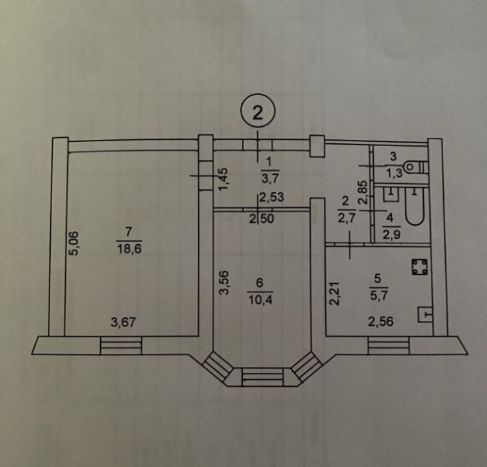 В продаже 2х комнатная квартира на улице Калеусовской,в центре Н.К. - фото 1