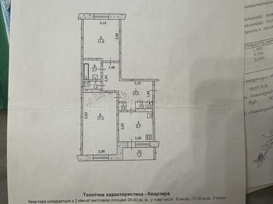 Продам 2х кімнатну квартиру РТС Павлоград