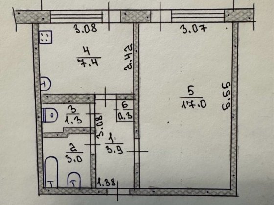 Продам 1-к квартиру, 3 этаж Тернівка