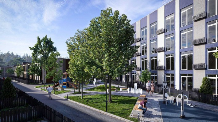 Практична 1К квартира 38,19 м² з двориком без комісії від забудовника - фото 1