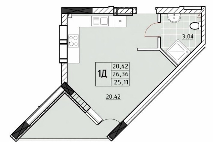 Продаж 1 к квартири з терасою  ЖК River Port - фото 1