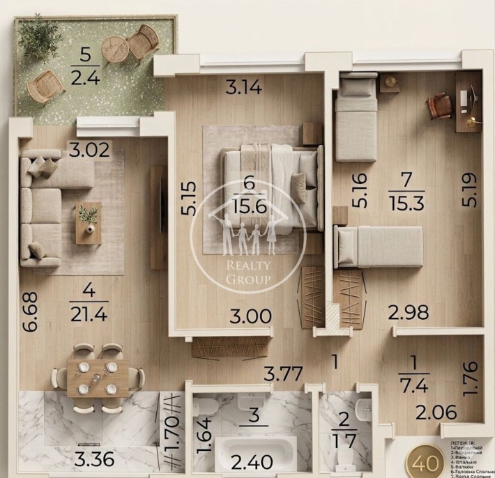 Продаж 2-кімнатної квартири в Новобудові в зданому будинку - фото 1