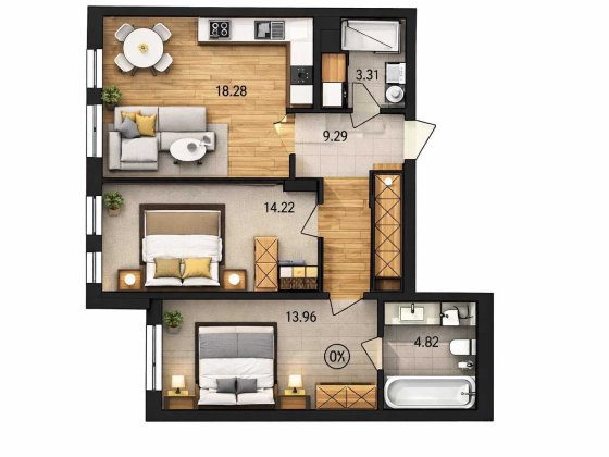 Продаж 2 кімнатної квартири вул. Героїв Майдану (ЖК Avalon Holiday) Сокольники